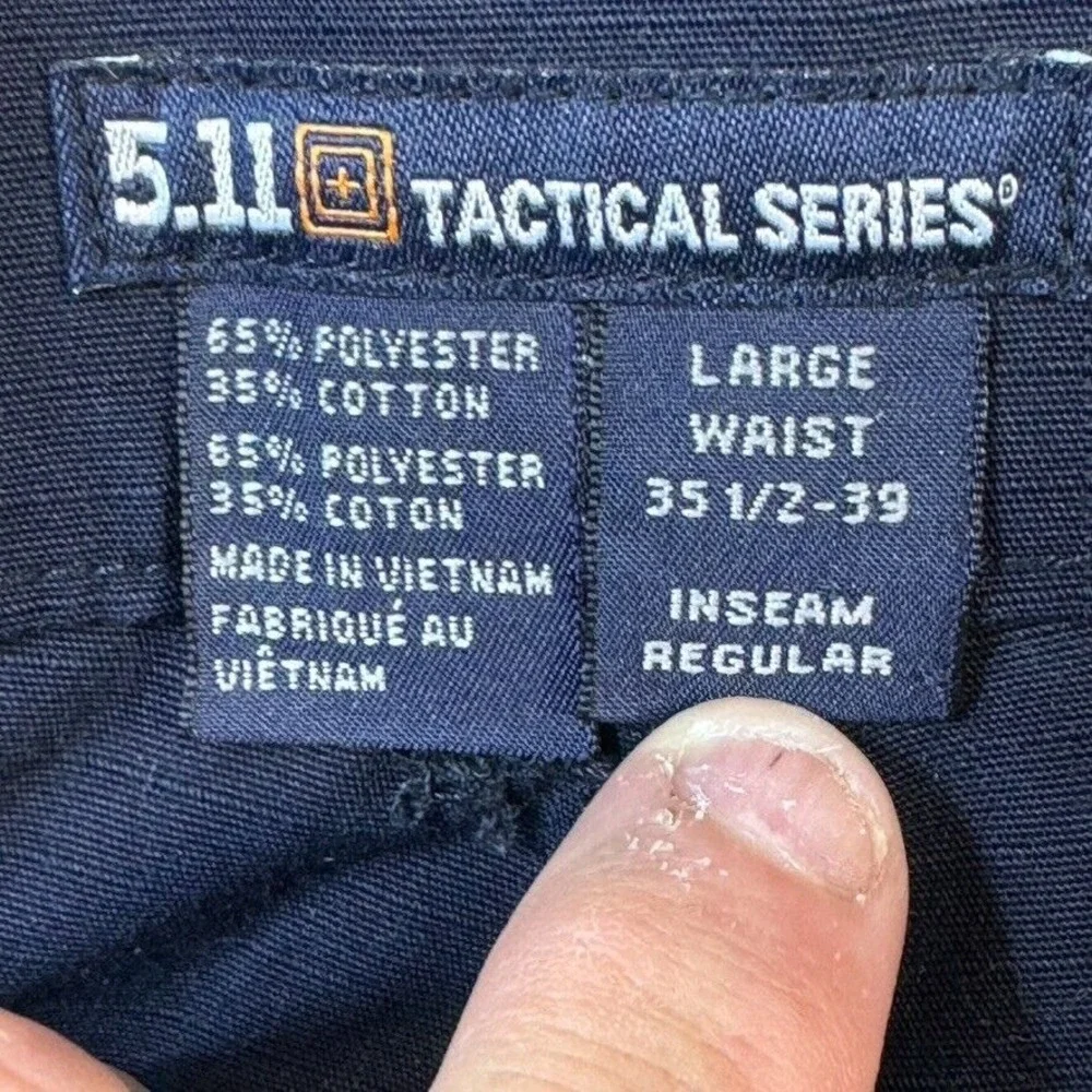 511 Tactical Cargo Pants 35-39 x 31‎ Adjustable Black Workwear Grunge